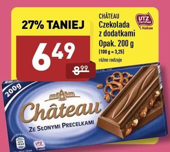ALDI Czekolada mleczna ze słonymi precelkami Chateau oferta