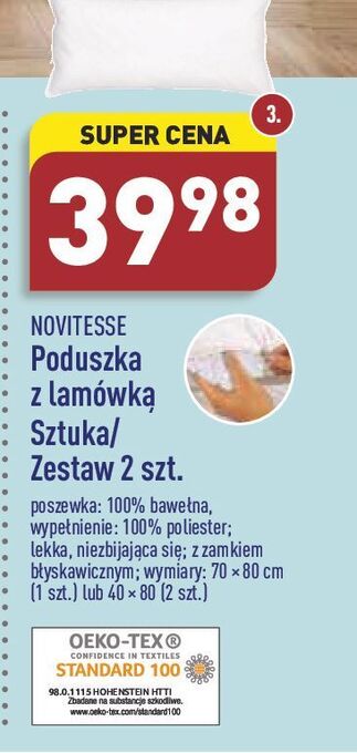 Poduszka z lamówką 70 x 80 cm Novitesse