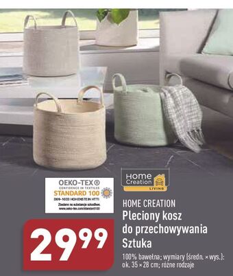 ALDI Kosz pleciony 35 x 28 cm Home Creation oferta
