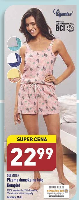ALDI Piżama damska rozm. m-xl Queentex oferta