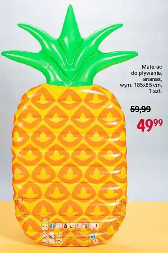 Rossmann Materac do pływania ananas 185 x 85 cm oferta