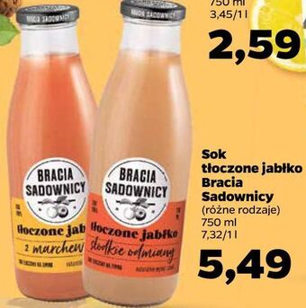 Netto Sok tłoczony jabłkowy słodkie odmiany Bracia Sadownicy oferta