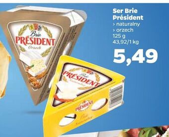 Ser brie z orzechami President