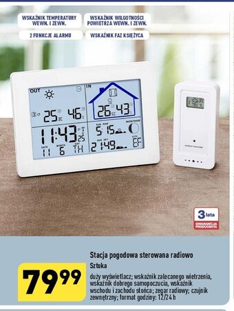 ALDI Stacja pogodowa sterowana radiowo oferta