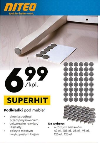 Podkładki pod meble Niteo