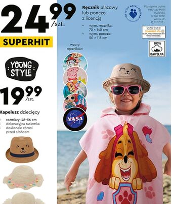 Biedronka Kapelusz dziecięcy 48-56 Youngstyle oferta