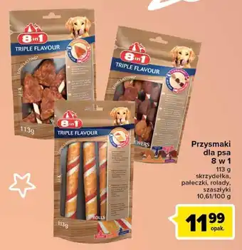 Carrefour Market Przysmak dla psa triple flavour skrzydełka 8In1 oferta