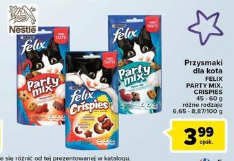 Carrefour Karma dla kota wołowina-kurczak Purina Felix Crispies oferta