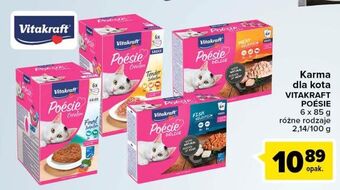 Carrefour Karma dla kota smaki drobiowe Vitakraft Poesie oferta