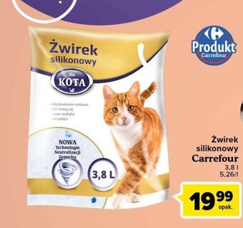 Carrefour Żwirek silikonowy dla kota Carrefour oferta
