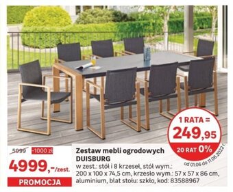 Leroy Merlin Zestaw mebli ogrodowych Duisburg oferta