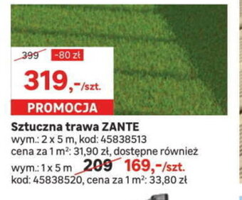 Leroy Merlin Sztuczna trawa Zante 2 x 5 m oferta