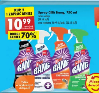Biedronka Płyn turbo spray pleśń i czarne osady Cillit Bang oferta