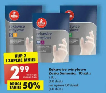 Rękawice winylowe rozm. l Zosia Samosia
