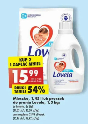 Biedronka Mleczko do prania kolorów Lovela Baby oferta