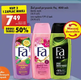 Biedronka Żel pod prysznic Fa Men Sport Energy Boost oferta