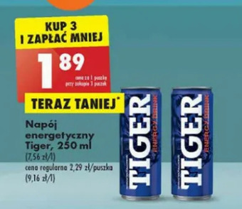 Biedronka Napój original Tiger Energy Drink oferta