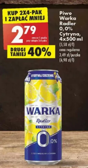 Piwo Warka Radler Lemon 0.0% Alk