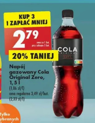 Biedronka Napój zero Cola Original oferta