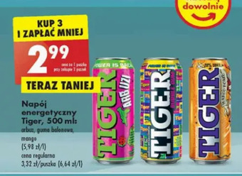 Biedronka Napój mango bomb Tiger Energy Drink oferta