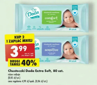 Biedronka Chusteczki wilgotne comfort Dada Extra Soft oferta