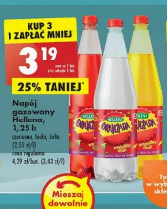 Biedronka Oranżada biała Hellena oferta