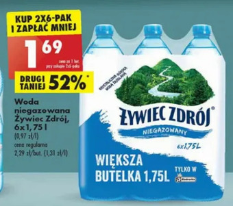 Biedronka Woda niegazowana Żywiec Zdrój oferta