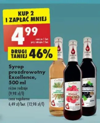 Biedronka Syrop antyoksydacja aronia Excellence oferta