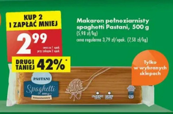 Makaron spaghetti pełnoziarnisty Pastani