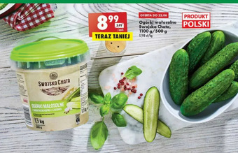 Biedronka Ogórki małosolne Swojska Chata oferta