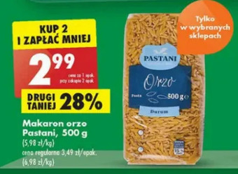 Biedronka Makaron orzo Pastani oferta