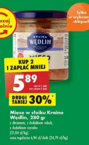Biedronka Mięso z chrzanem Kraina Wędlin oferta