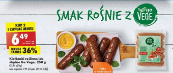 Biedronka Kiełbaski roślinne jak śląskie Govege oferta