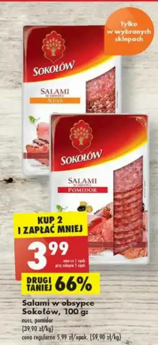 Biedronka Salami z pomidorem Sokołów oferta