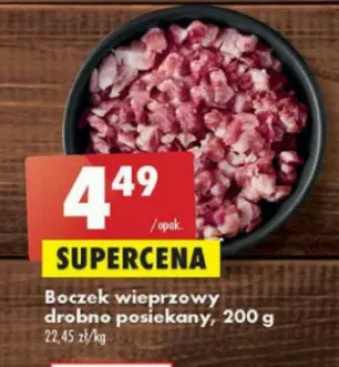 Biedronka Boczek wieprzowy drobno posiekany oferta