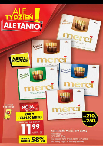 Biedronka Bombonierka brązowa Storck Merci oferta
