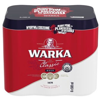 Carrefour Express Warka Classic Piwo jasne 6 x 500 ml oferta