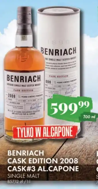 Al.Capone Benriach Cask Edition 2008 700ml oferta