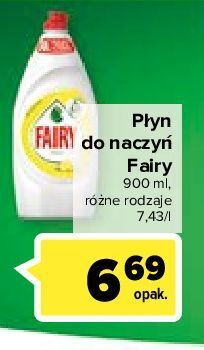 Carrefour Płyn do mycia naczyń lemon Fairy oferta