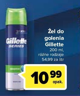 Carrefour Żel do golenia sensitive Gillette Series oferta
