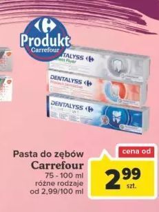 Carrefour Pasta do zębów protect sensitive Carrefour Dentalyss oferta