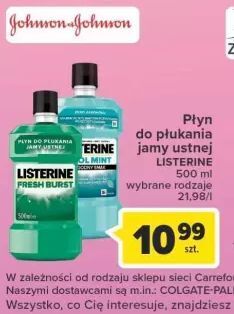 Carrefour Płyn do płukania ust Listerine Cool Mint oferta