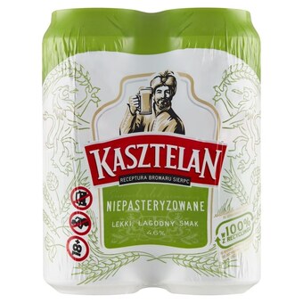 Stokrotka Express Kasztelan Piwo jasne niepasteryzowane 4 x 500 ml oferta