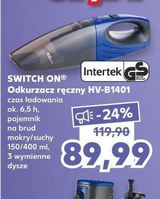Kaufland Odkurzacz ręczny hv-b1401 Switch On oferta