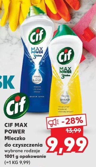 Kaufland Mleczko do czyszczenia ocean wave Cif Max Power 3 Action oferta