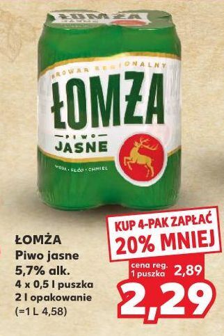 Kaufland Piwo Łomża Jasne (Dawniej Export) oferta