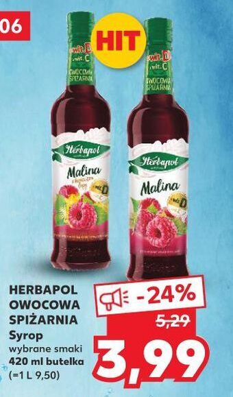 Kaufland Syrop malina Herbapol oferta