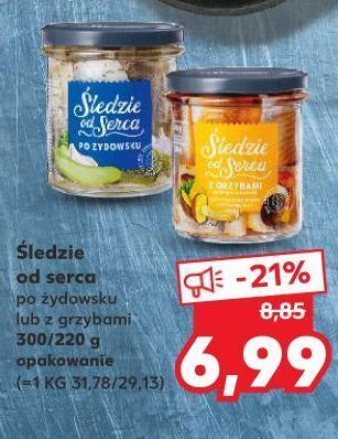 Kaufland Śledzie od serca z grzybami Contimax oferta