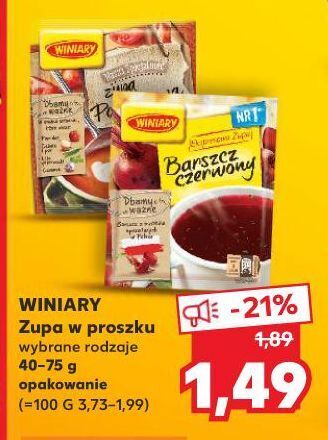 Kaufland Barszcz czerwony Winiary Ekspresowa Zupa oferta