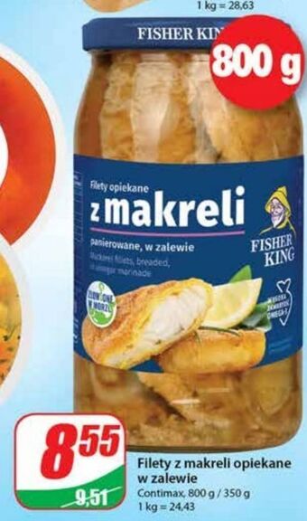 Dino Filety z makreli panierowane i smażone w zalewie octowej Fisher King oferta